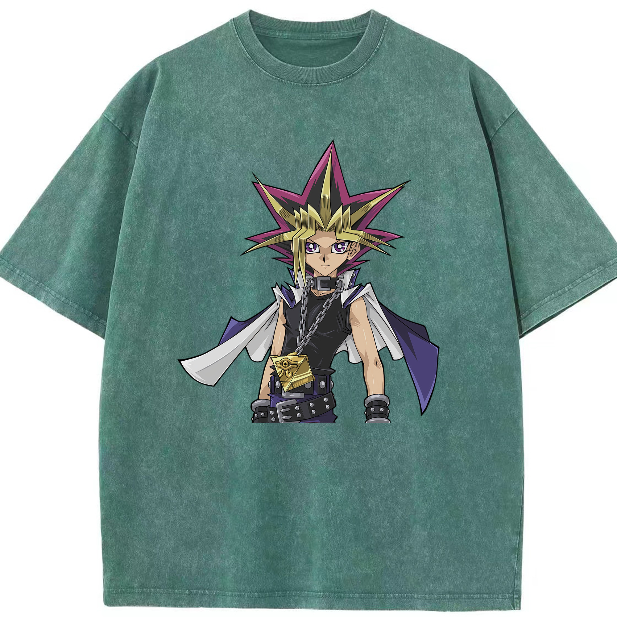 （画像用） 遊☆戯☆王 Yu-Gi-Oh! 綿100% ヴィンテージ風 半袖Tシャツ（フロントプリント）